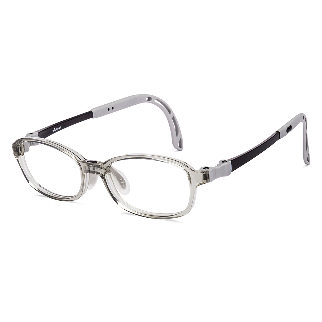 Hooper Gray Transparent Full Rim Rectangle left side