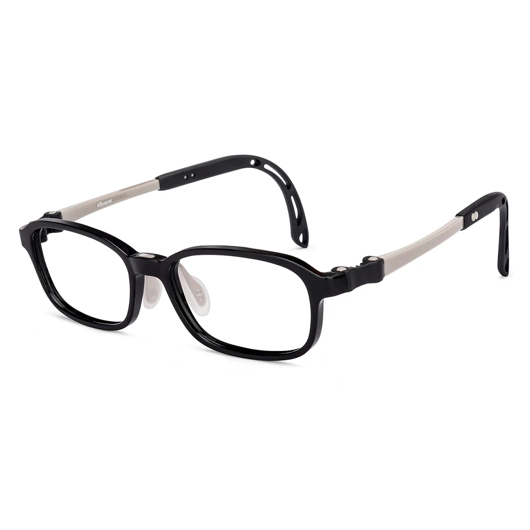 Hooper Black Full Rim Rectangle left side