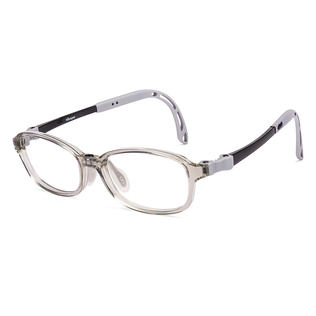 Hooper Gray Transparent Full Rim Rectangle left side