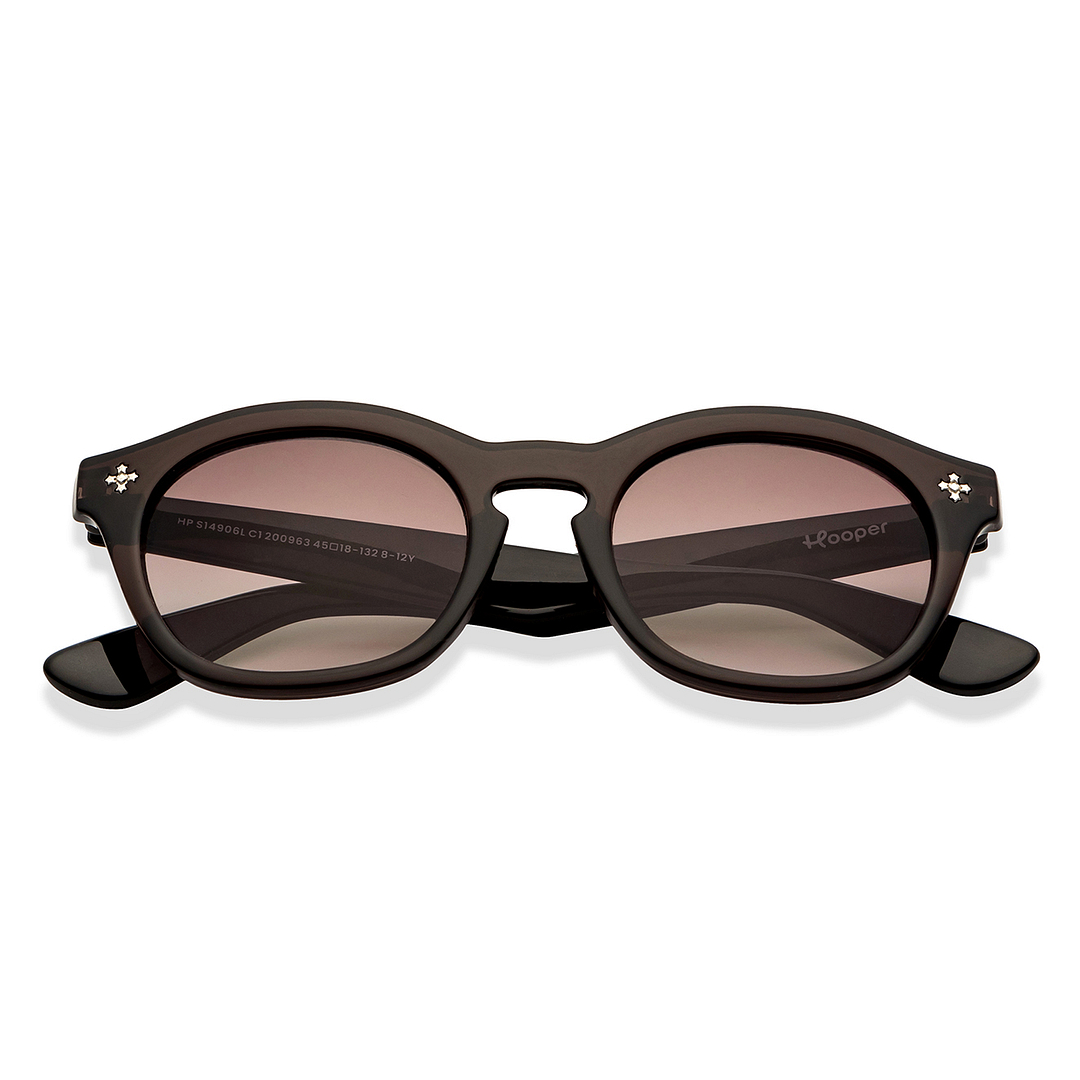 Hooper Black Full Rim Round left side