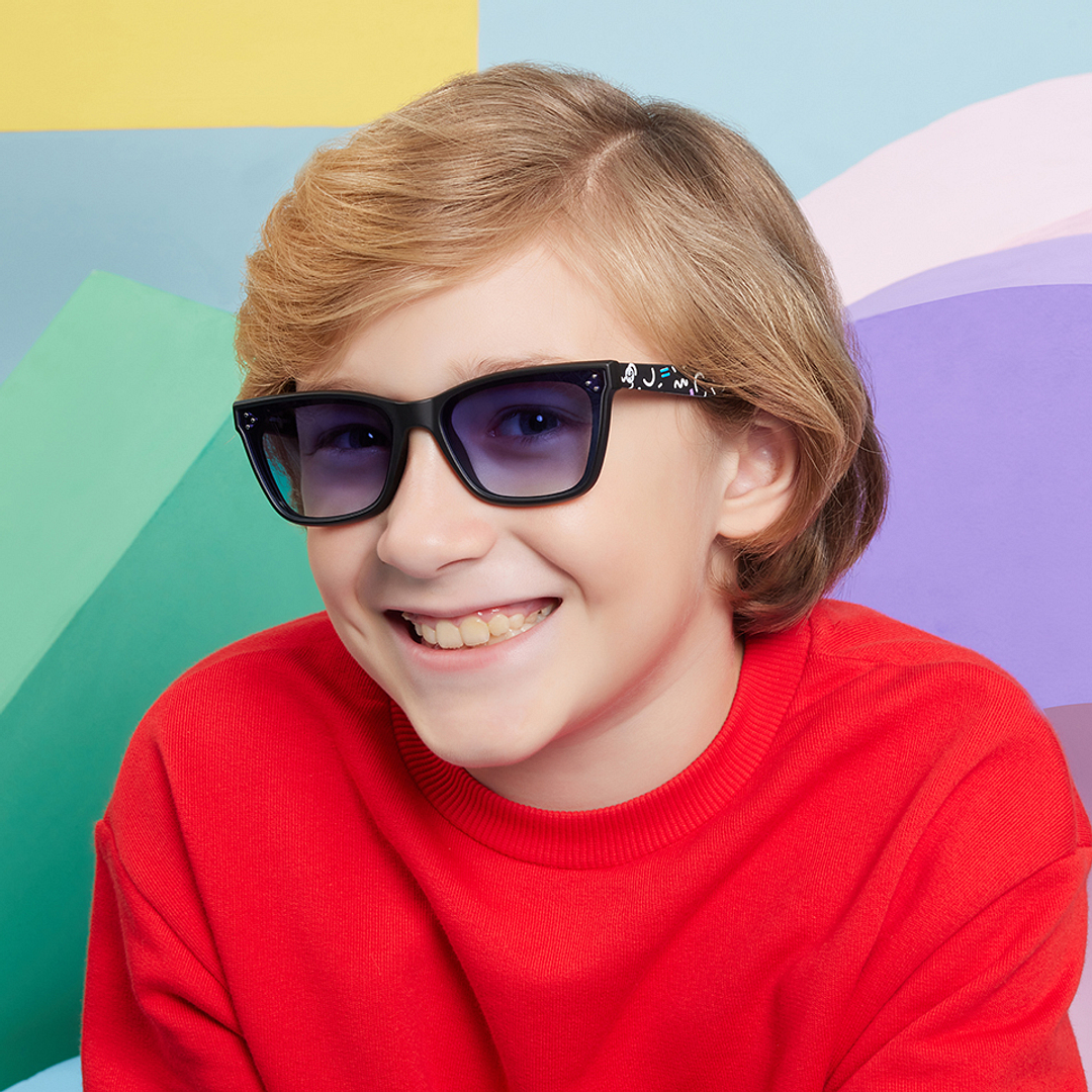 Hooper Black Full Rim Square left side