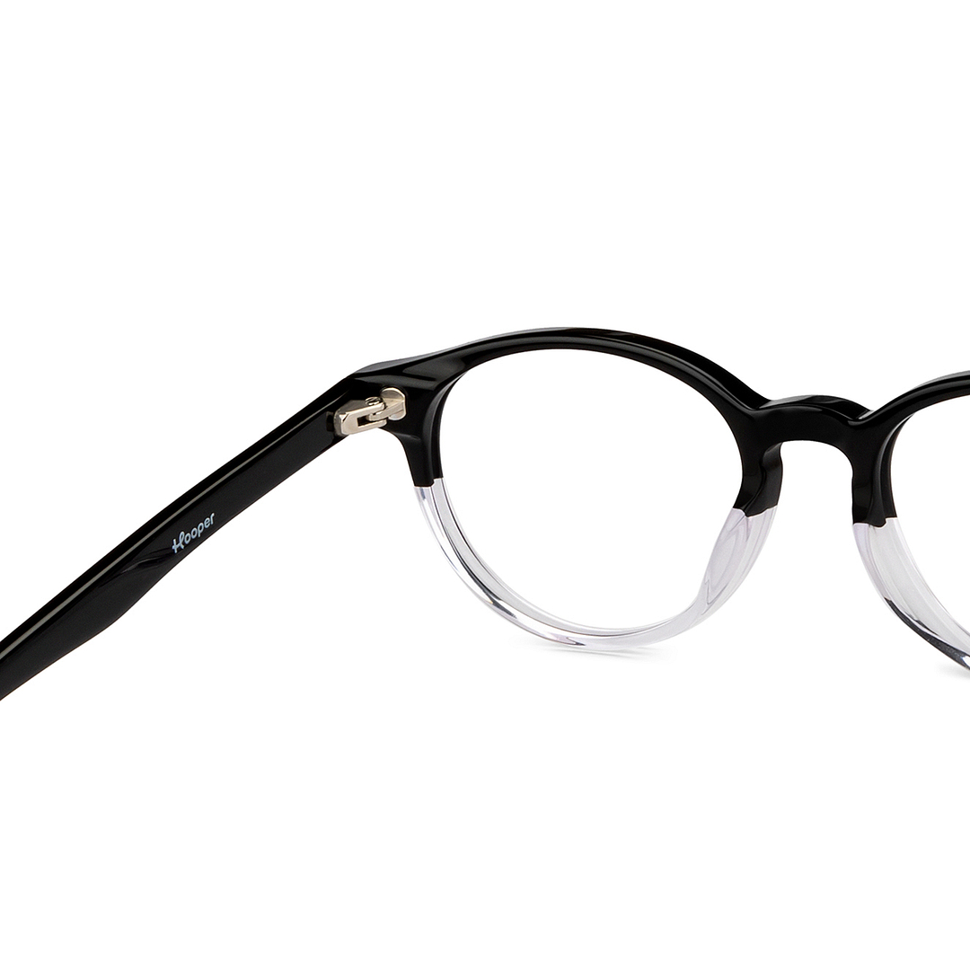 Hooper Online Black Transparent Full Rim Round right side