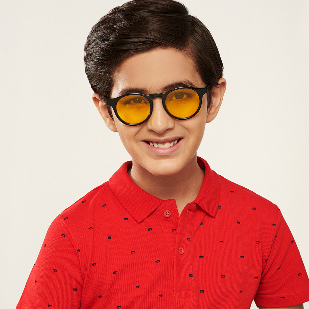 Hooper Black Full Rim Round left side