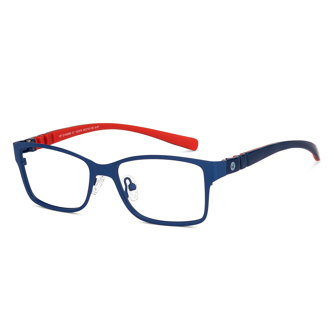 Hooper Screen Glasses Blue Block Phone  Computer Glasses: Blue Full Rim Rectangle Kids 5-8 yrs Hooper HP D10008M-C1 right side