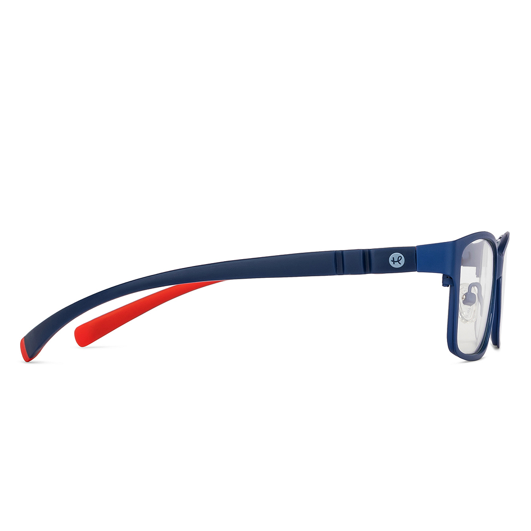 Hooper Screen Glasses Blue Block Phone  Computer Glasses: Blue Full Rim Rectangle Kids 5-8 yrs Hooper HP D10008M-C1 left side