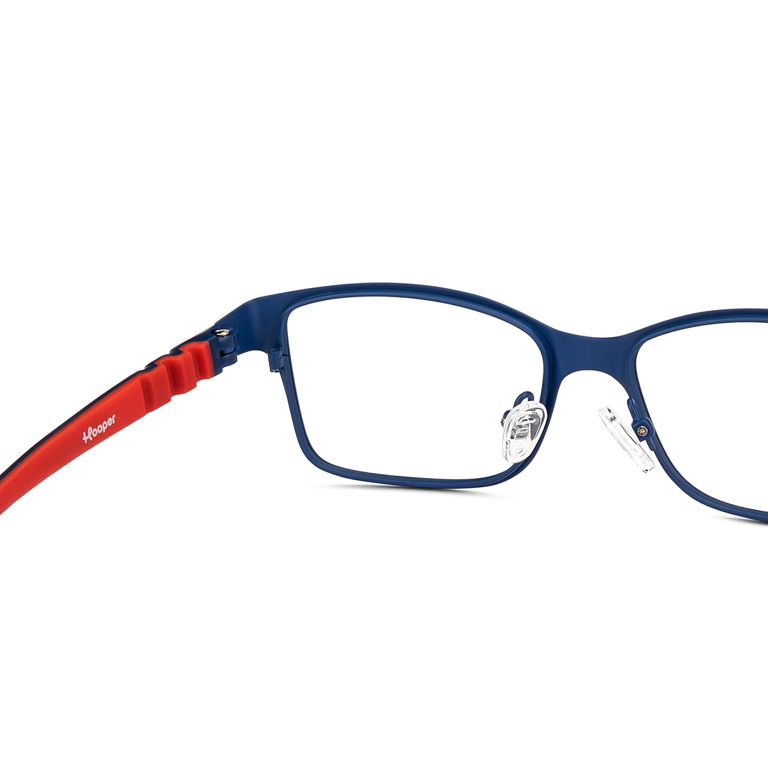 Hooper Screen Glasses Blue Block Phone  Computer Glasses: Blue Full Rim Rectangle Kids 5-8 yrs Hooper HP D10008M-C1 right side