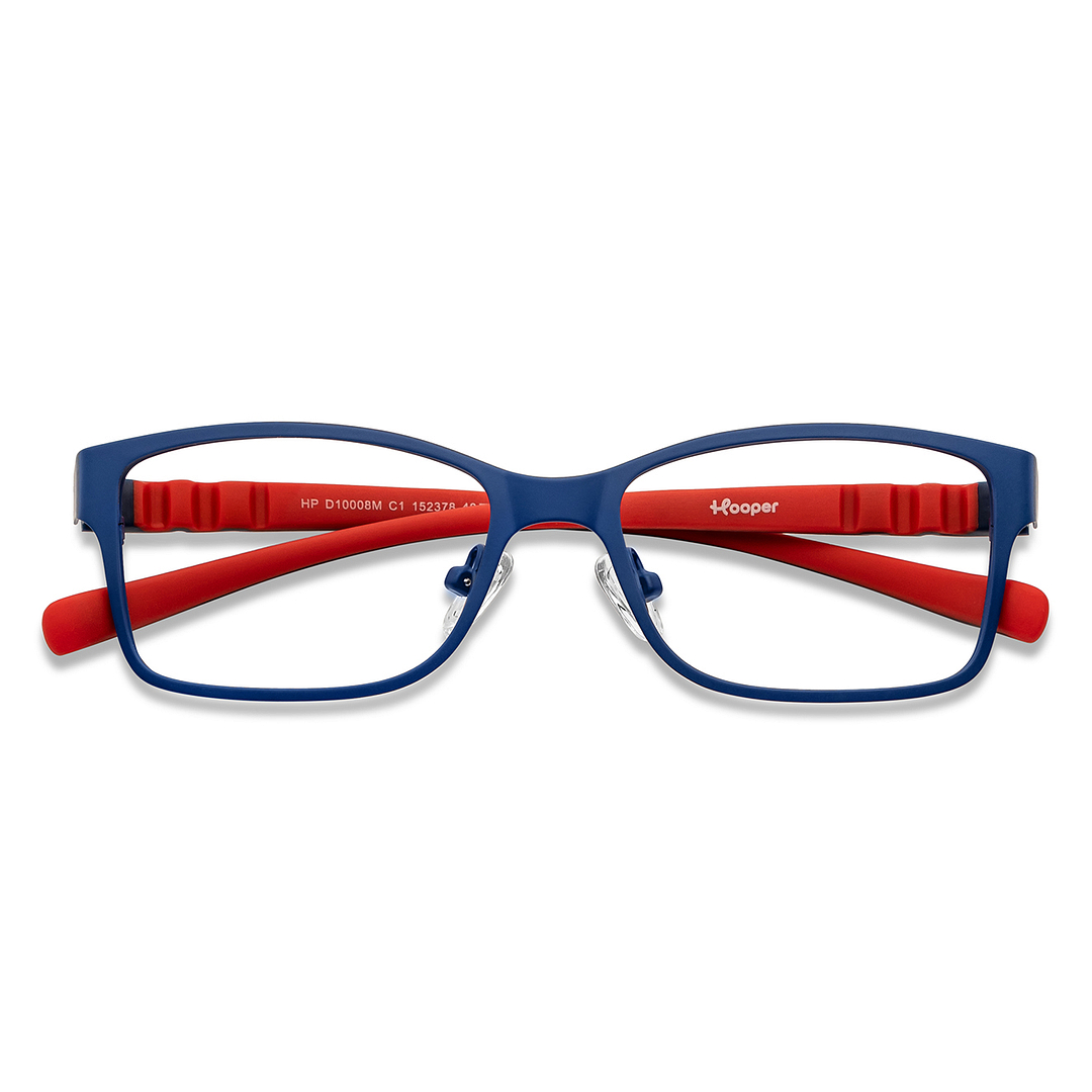 Hooper Screen Glasses Blue Block Phone  Computer Glasses: Blue Full Rim Rectangle Kids 5-8 yrs Hooper HP D10008M-C1 left side