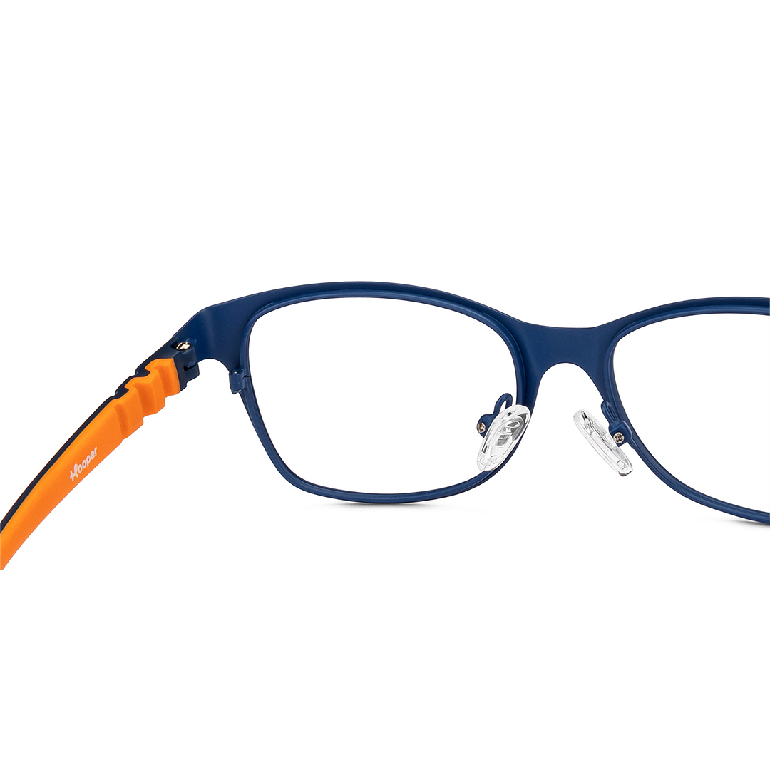 Hooper Screen Glasses Blue Block Phone  Computer Glasses: Blue Full Rim Rectangle Kids 5-8 yrs Hooper HP D10009M-C1 right side