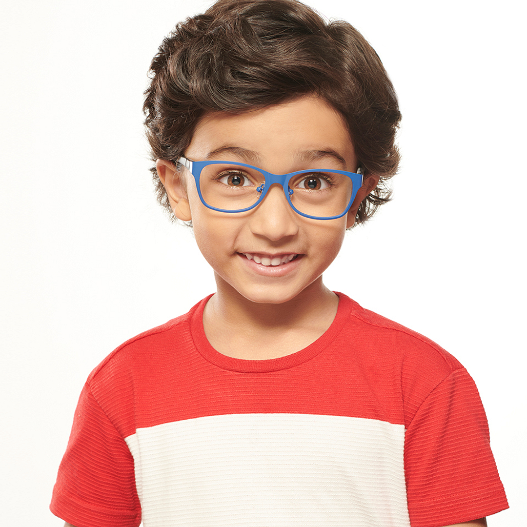 Hooper Screen Glasses Blue Block Phone  Computer Glasses: Blue Full Rim Rectangle Kids 5-8 yrs Hooper HP D10009M-C2 right side