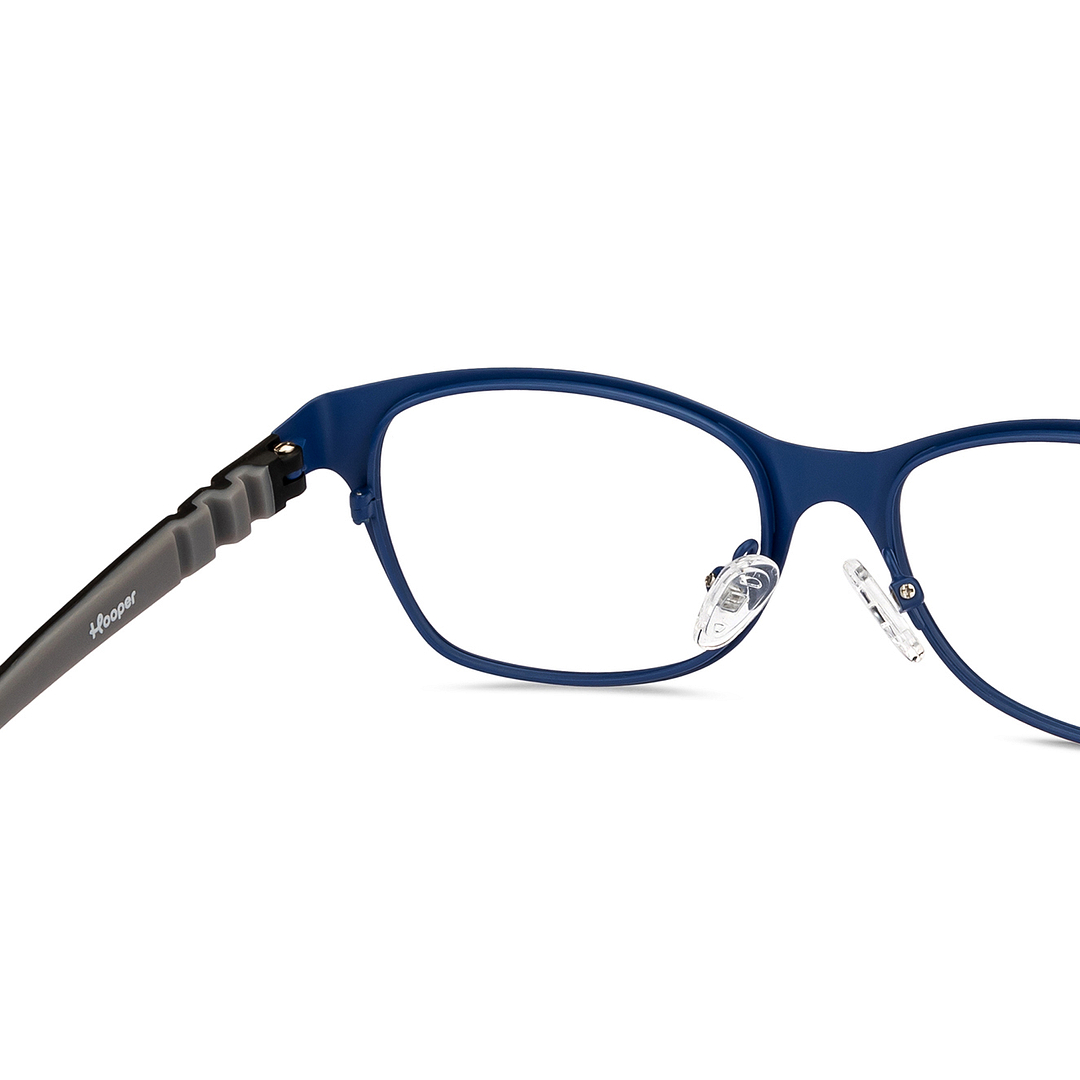 Hooper Screen Glasses Blue Block Phone  Computer Glasses: Blue Full Rim Rectangle Kids 5-8 yrs Hooper HP D10009M-C2 right side