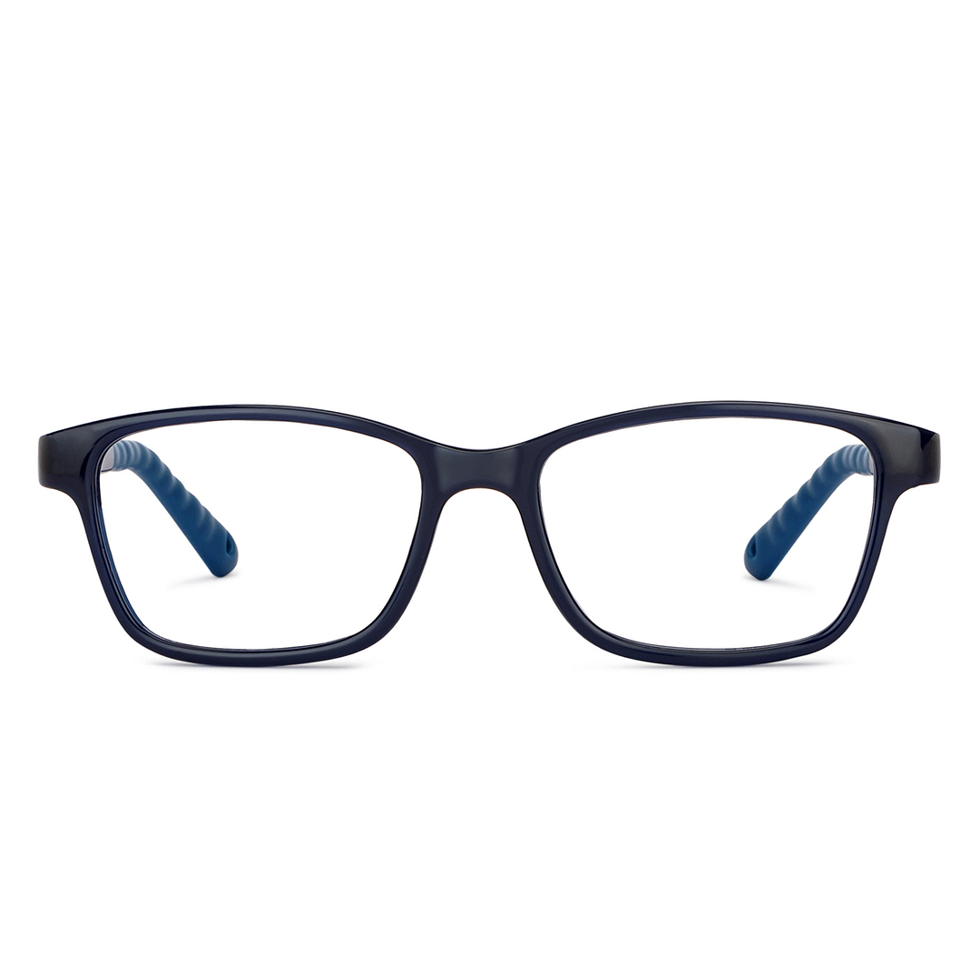 Hooper Screen Glasses Blue Block Phone  Computer Glasses: Blue Red Blue Full Rim Rectangle Kids 5-8 yrs Computer Glasses HP D10038M-C1 left side