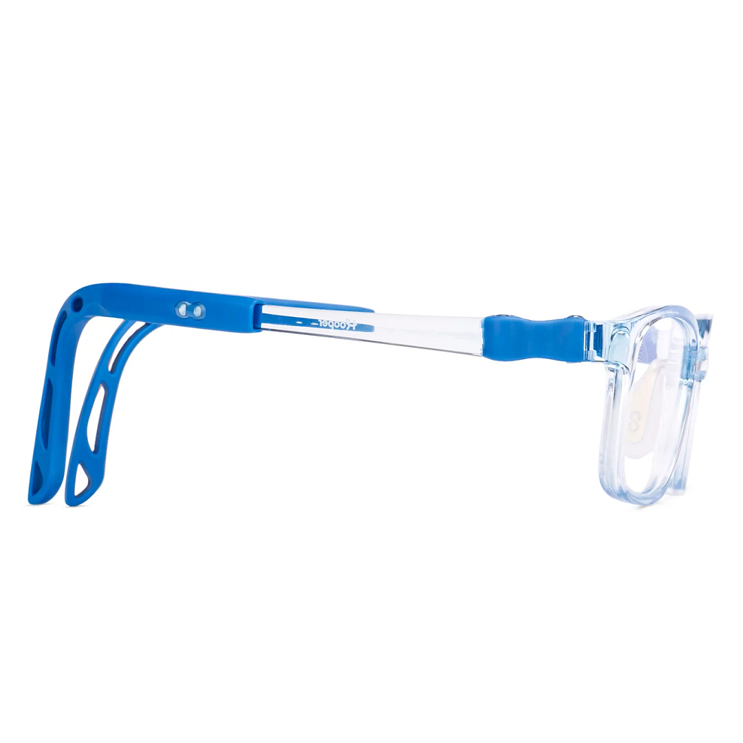 Hooper Blue Transparent Full Rim Rectangle left side