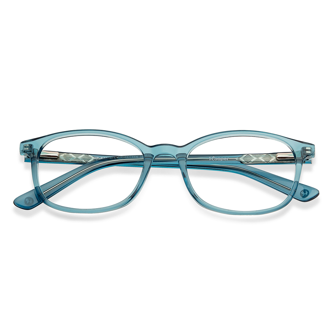 Hooper Online Sky Blue Full Rim Rectangle left side
