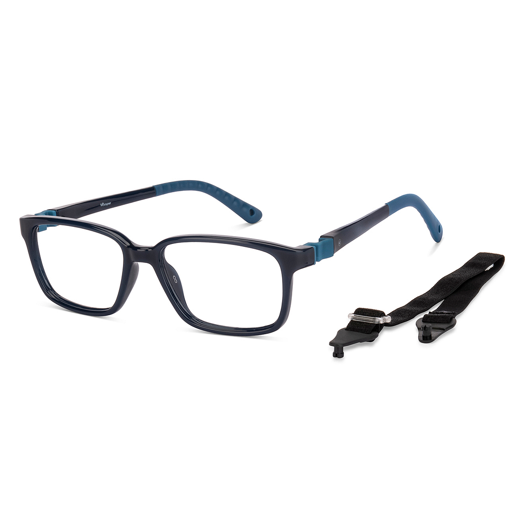 Hooper Online Sky Blue Full Rim Rectangle left side