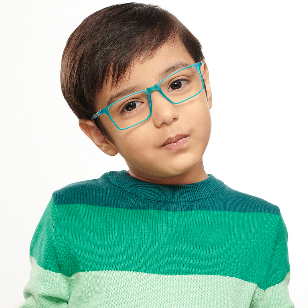 Hooper Online Sky Blue Full Rim Rectangle left side