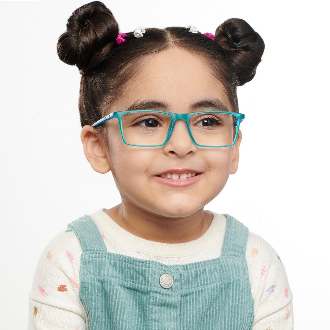 Hooper Online Sky Blue Full Rim Rectangle left side