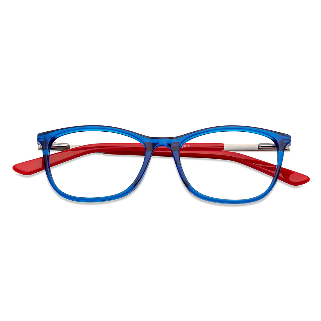 Hooper Online Sky Blue Full Rim Rectangle left side