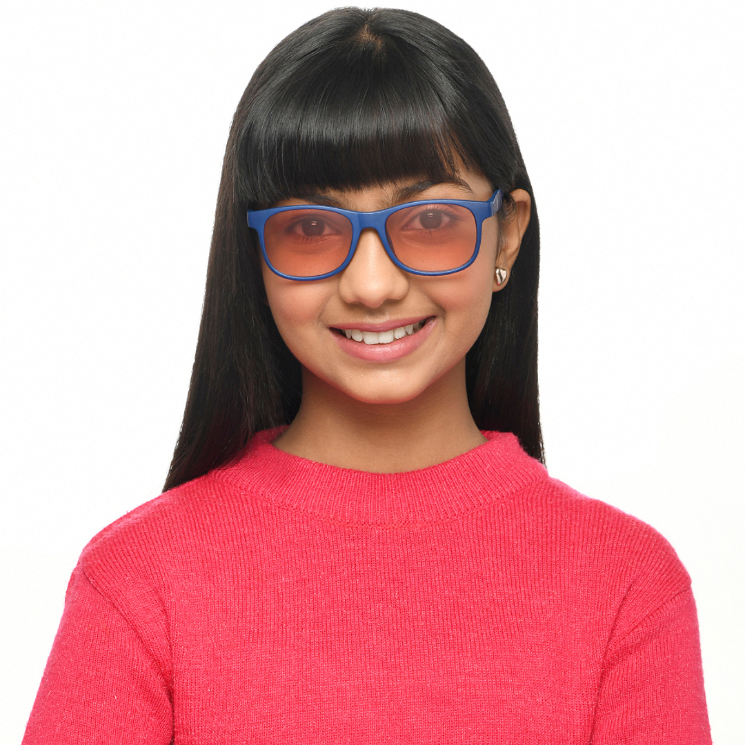 Hooper Sky Blue Full Rim Square left side