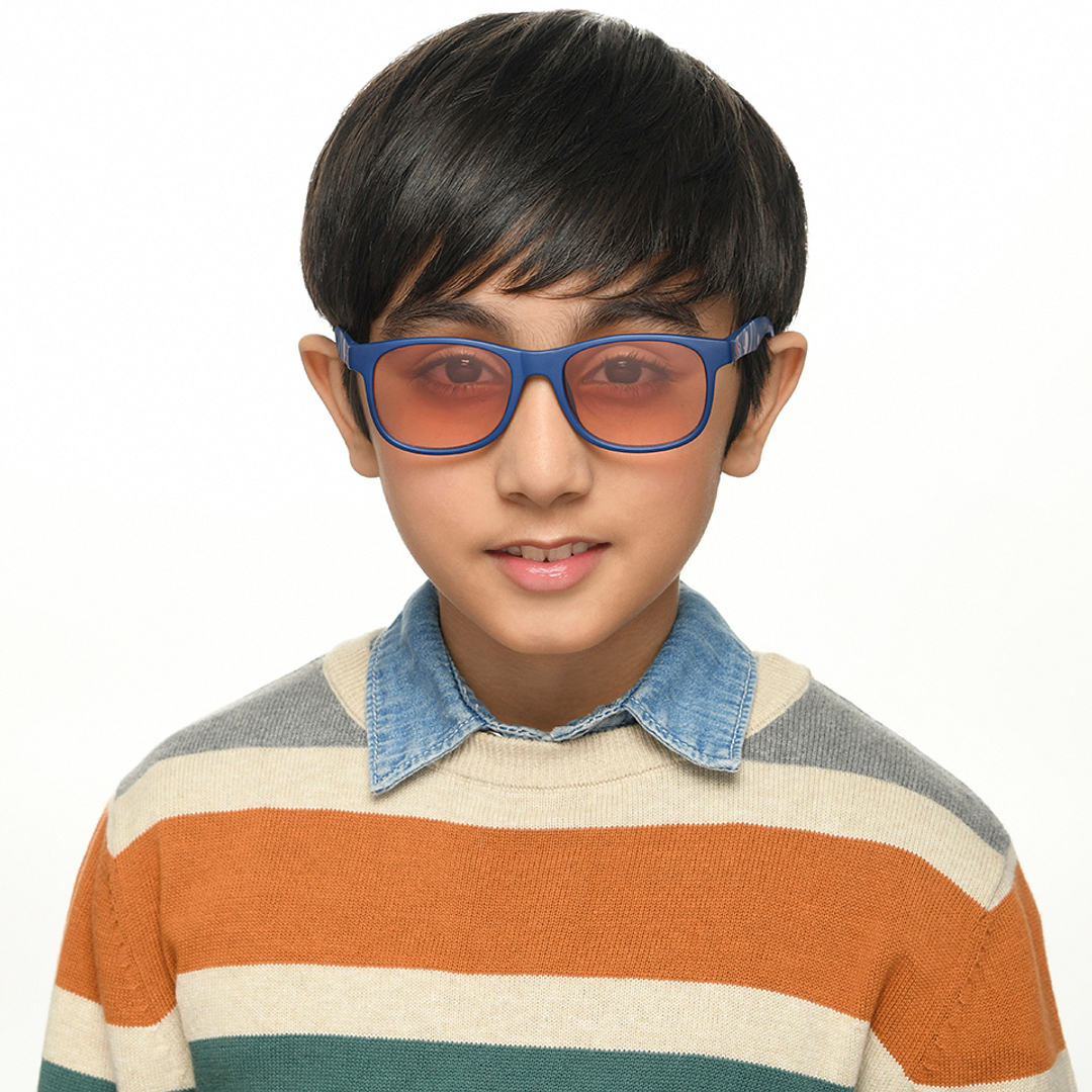 Hooper Sky Blue Full Rim Square left side