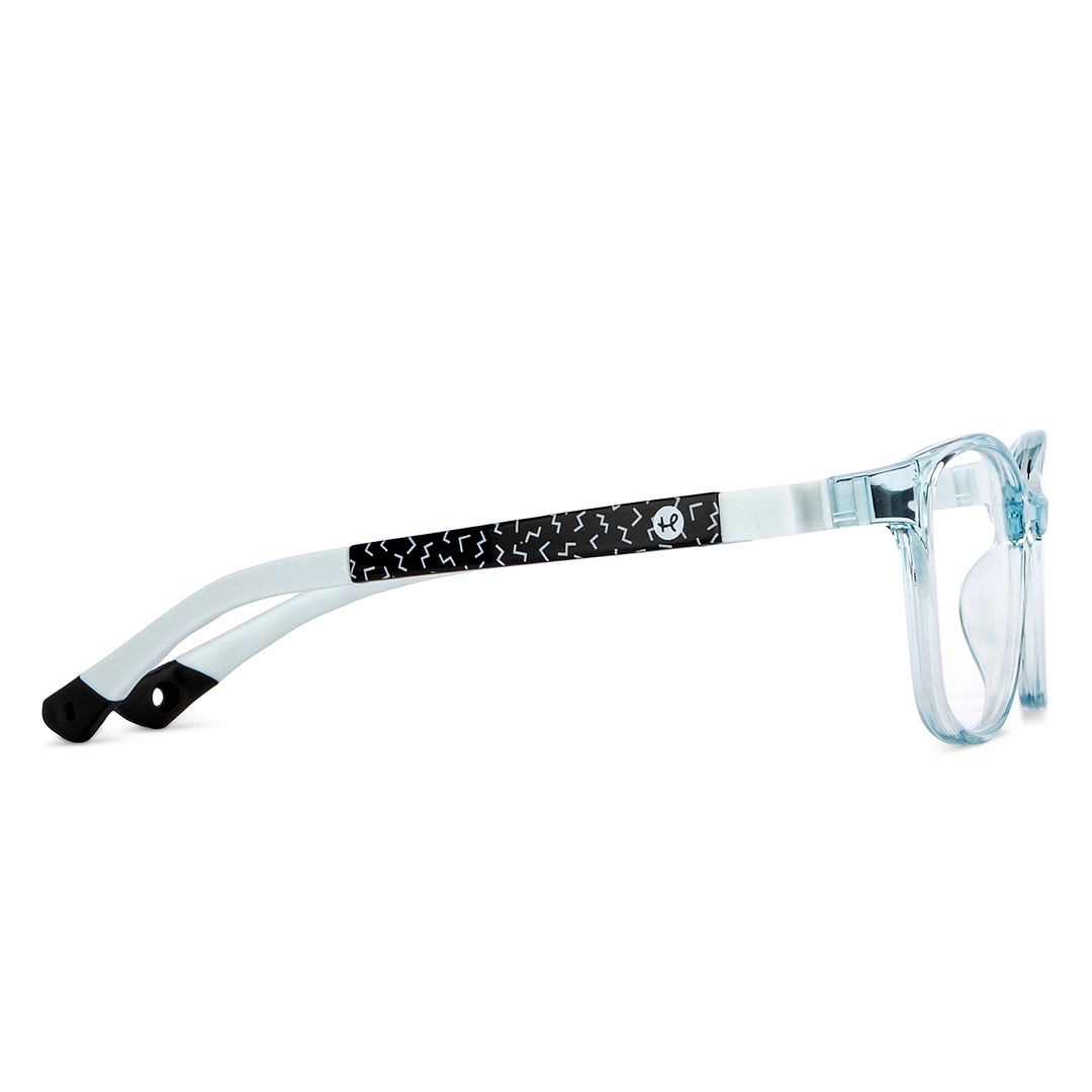 Hooper Blue Transparent Full Rim Rectangle left side