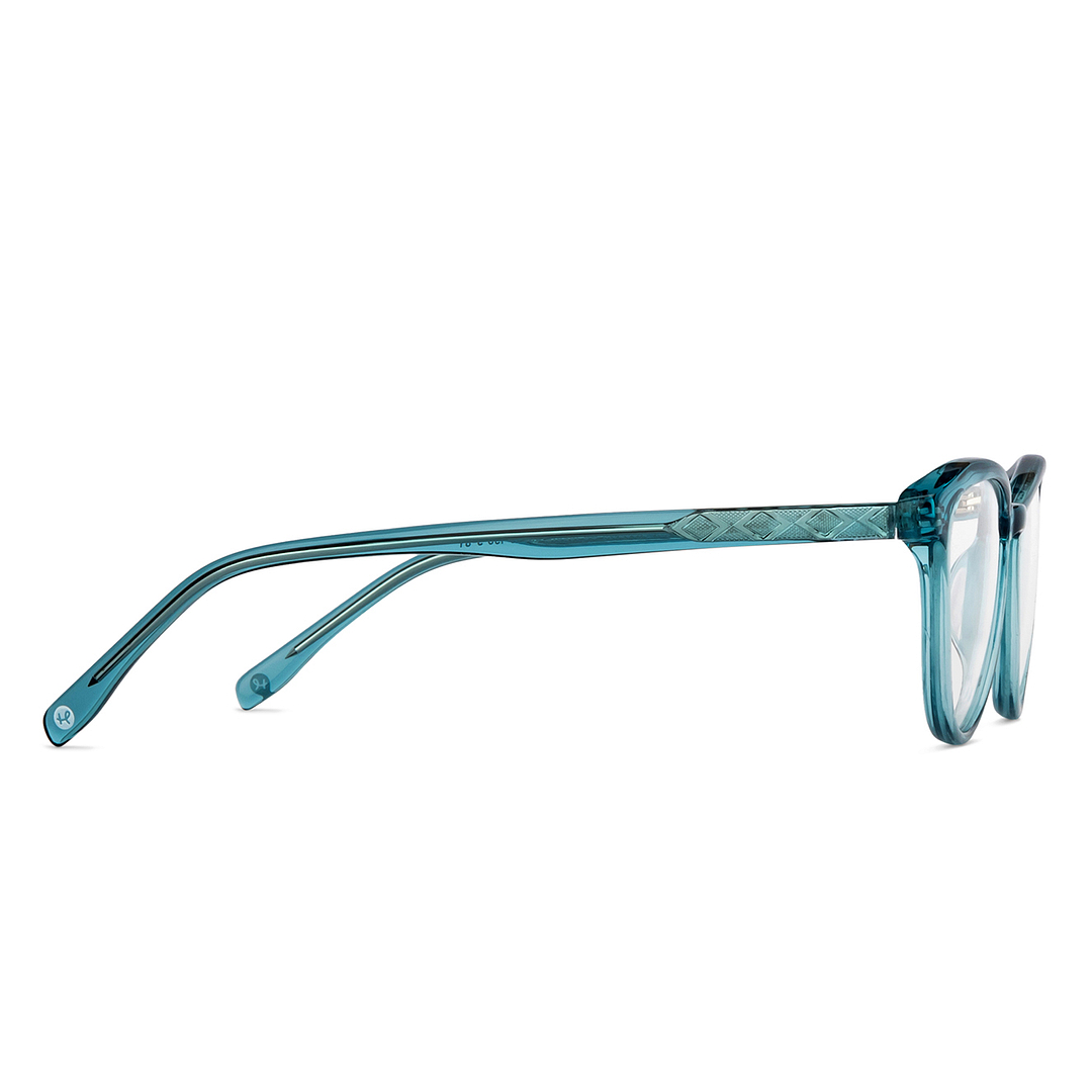 Hooper Online Blue Transparent Full Rim Cat Eye left side