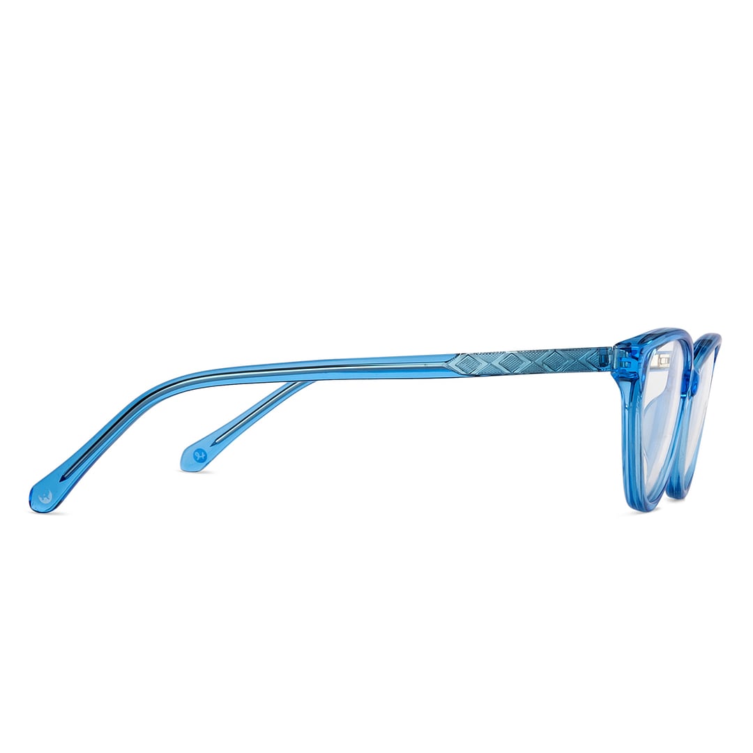 Hooper Online Blue Transparent Full Rim Cat Eye left side