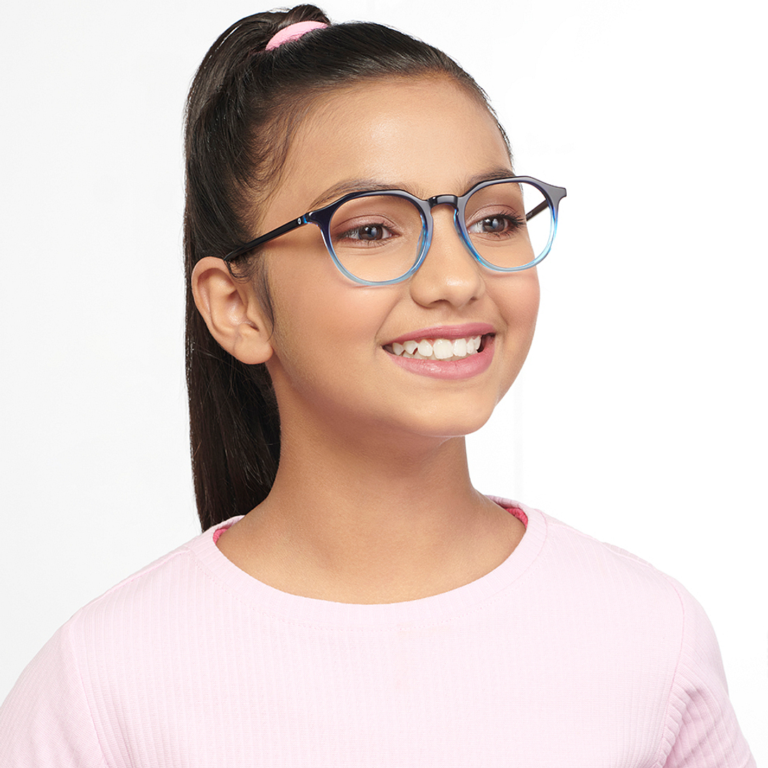 Hooper Online Blue Transparent Full Rim Round right side