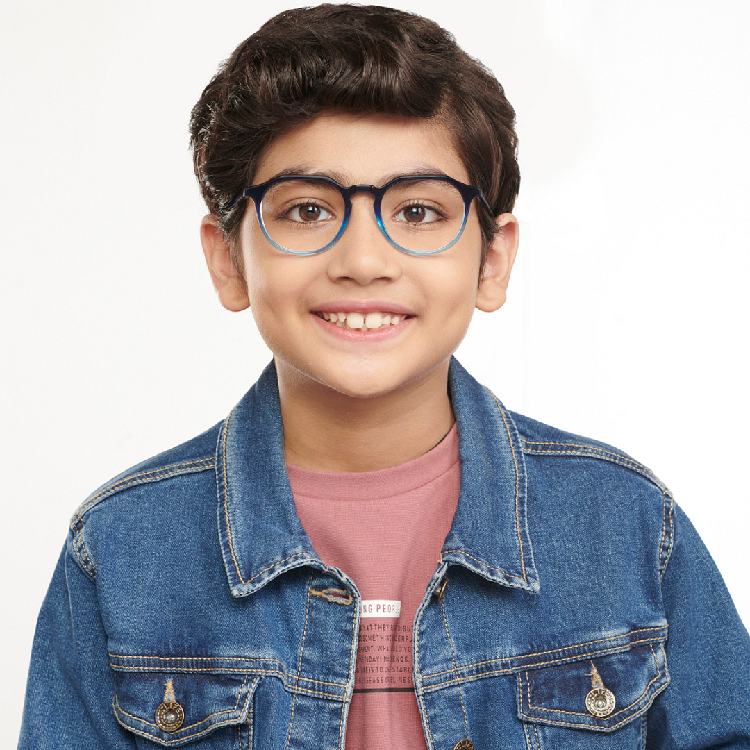 Hooper Online Blue Transparent Full Rim Round right side