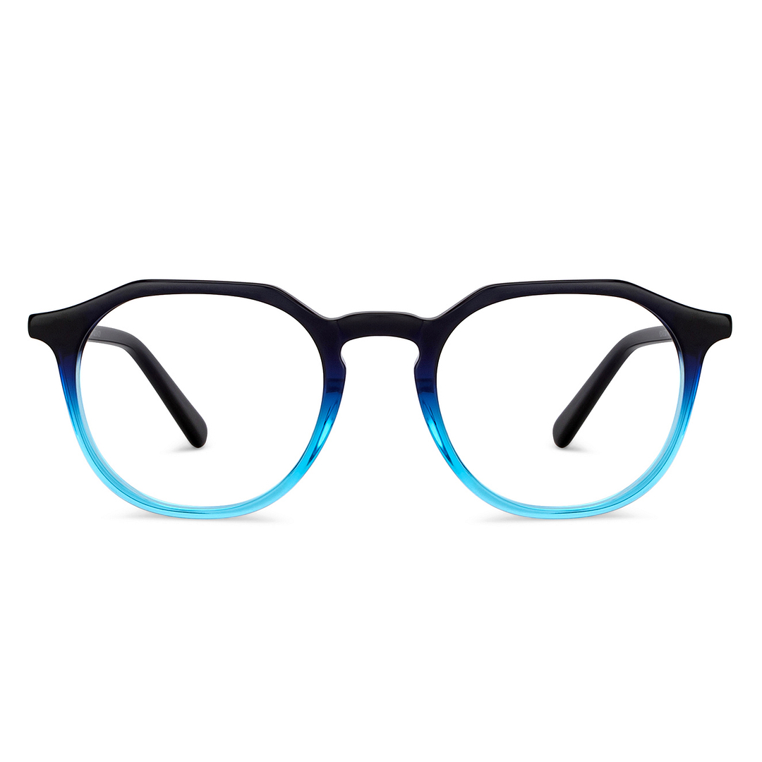 Hooper Online Blue Transparent Full Rim Round left side
