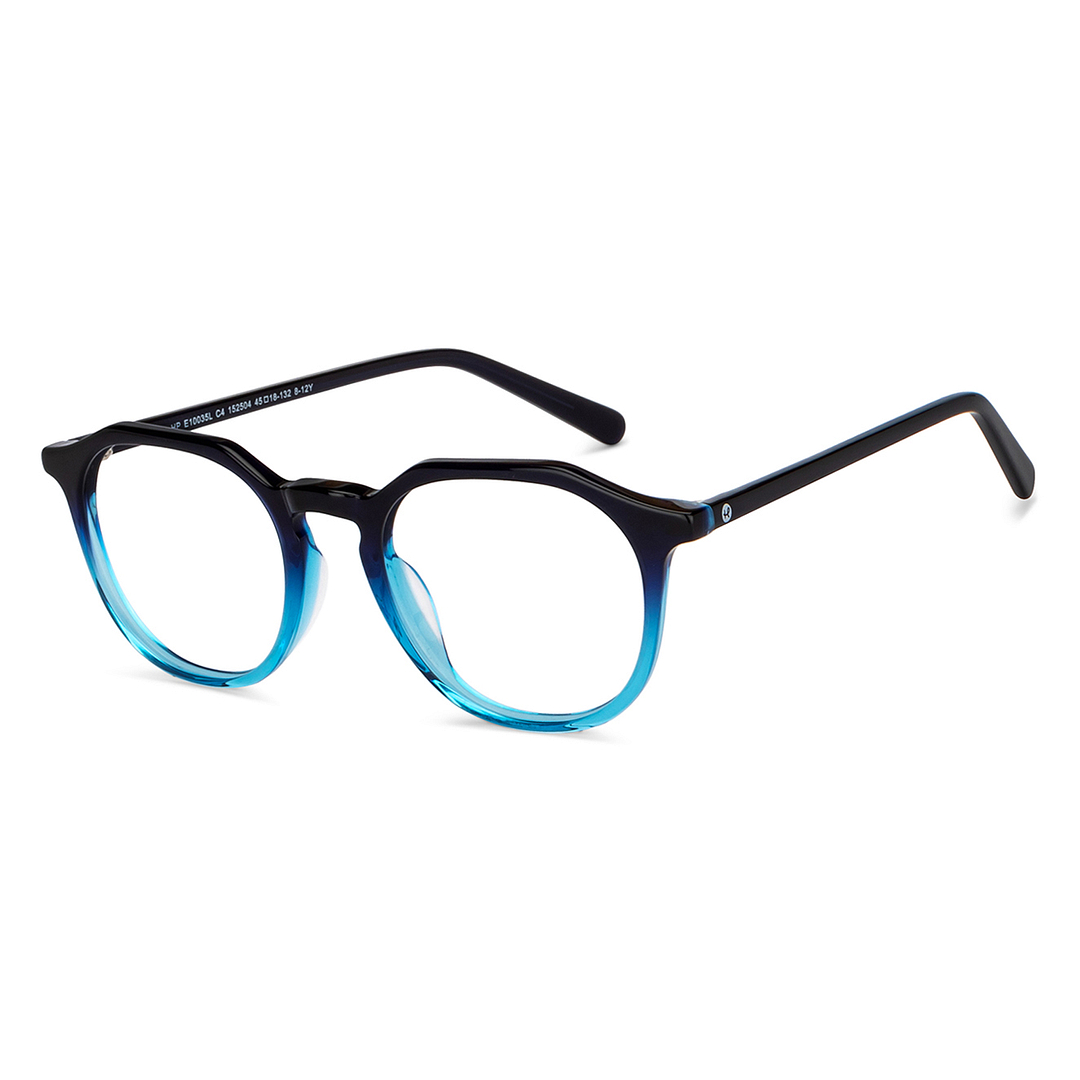 Hooper Online Blue Transparent Full Rim Round left side
