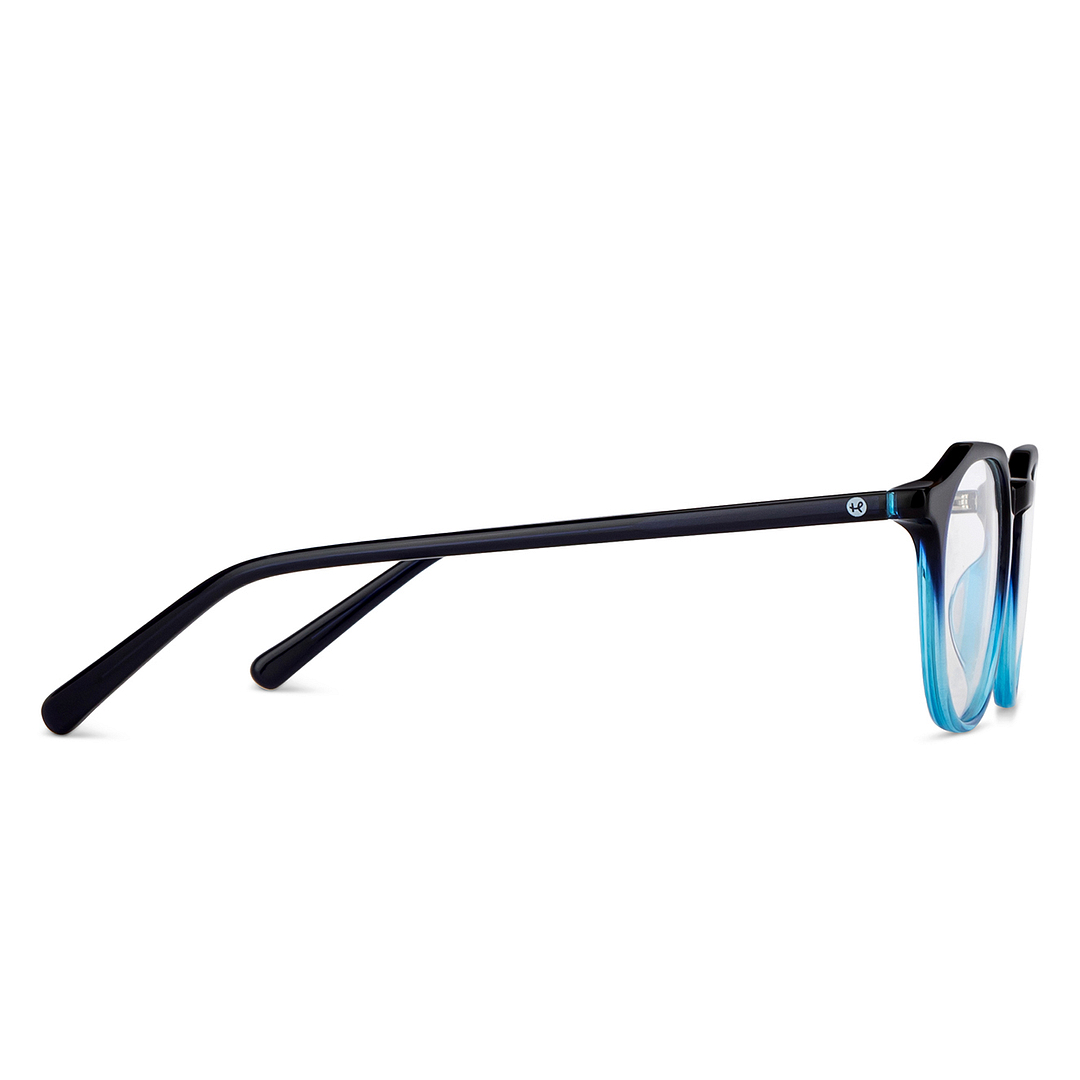 Hooper Online Blue Transparent Full Rim Round left side
