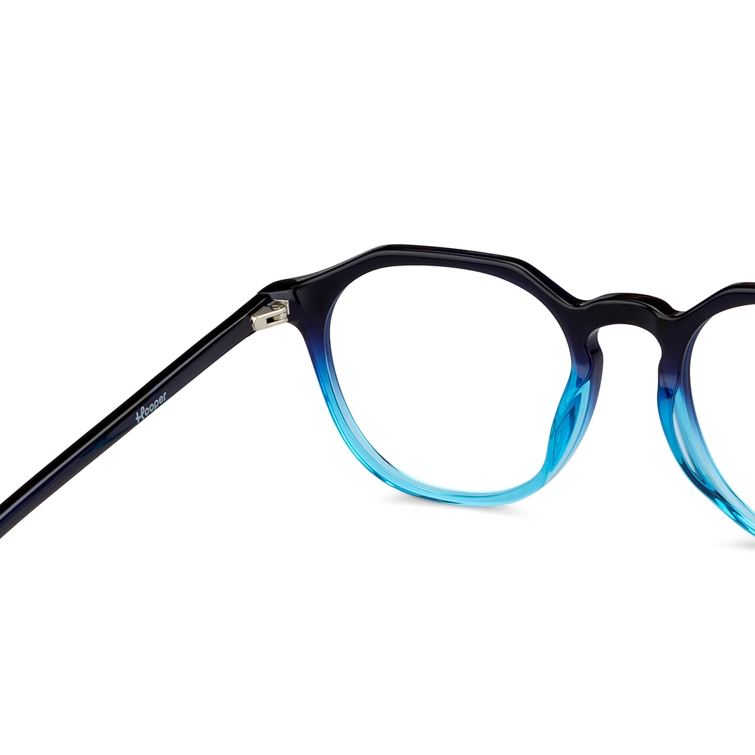 Hooper Online Blue Transparent Full Rim Round right side