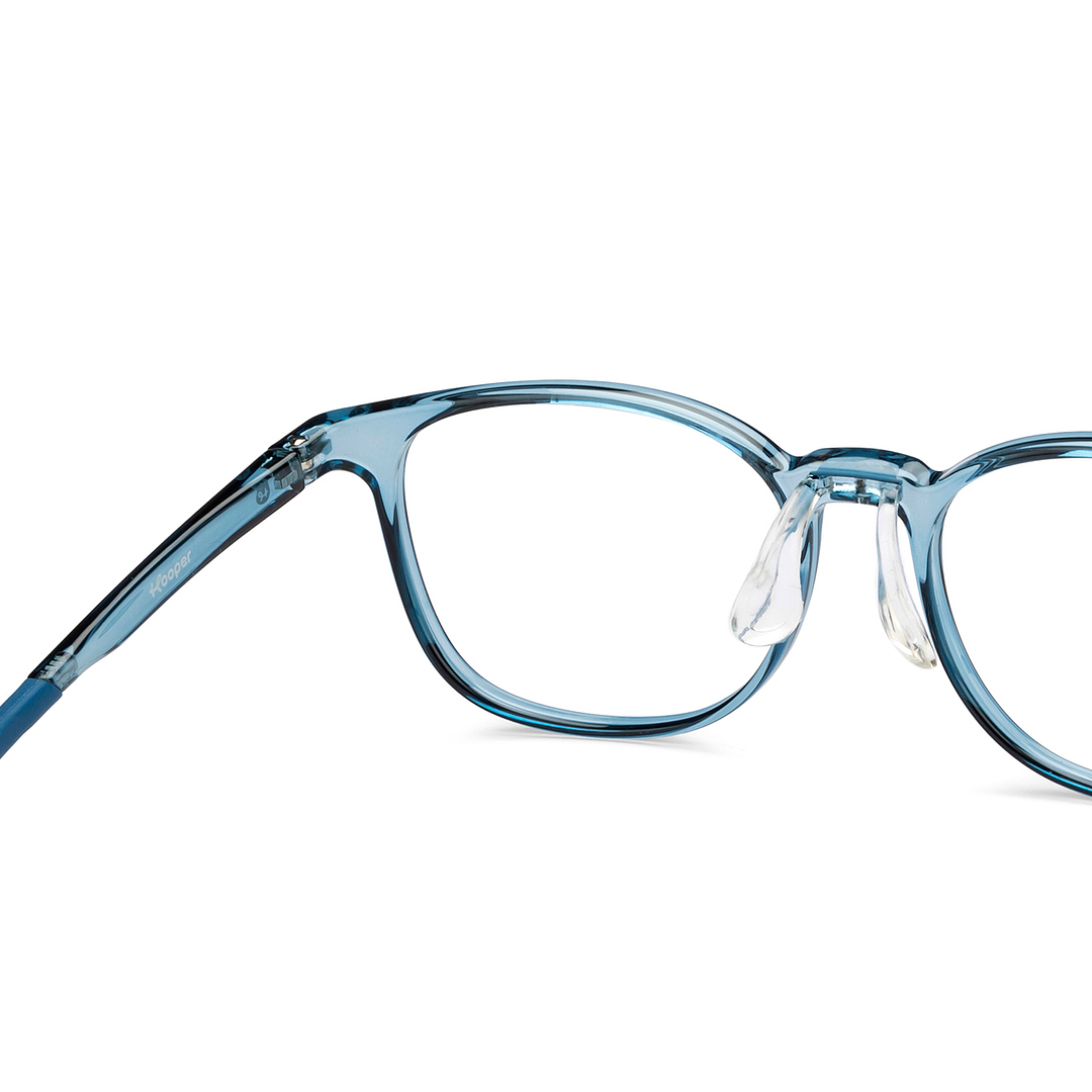 Hooper Blue Transparent Full Rim Round right side
