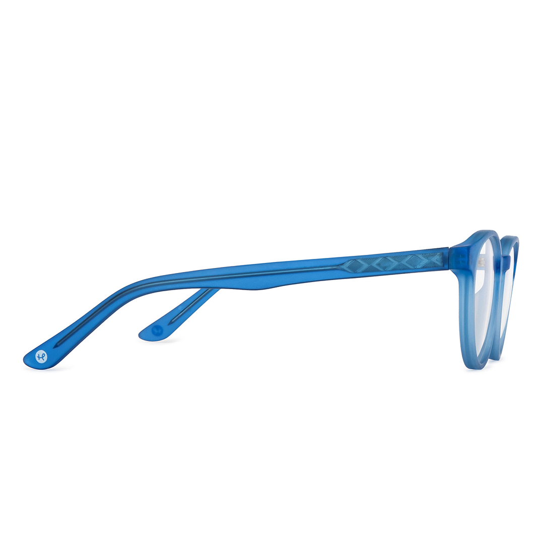 Hooper Online Blue Transparent Full Rim Round left side