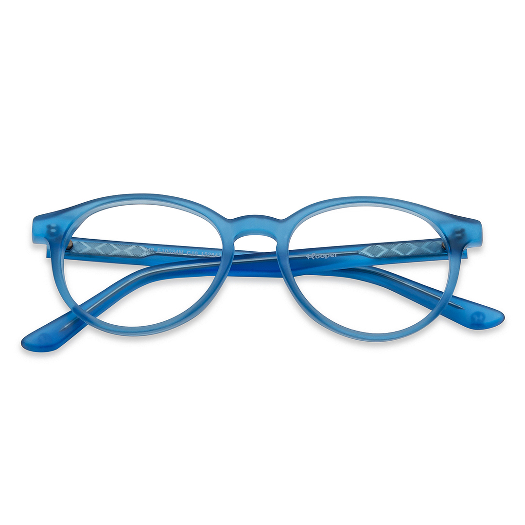 Hooper Online Blue Transparent Full Rim Round left side