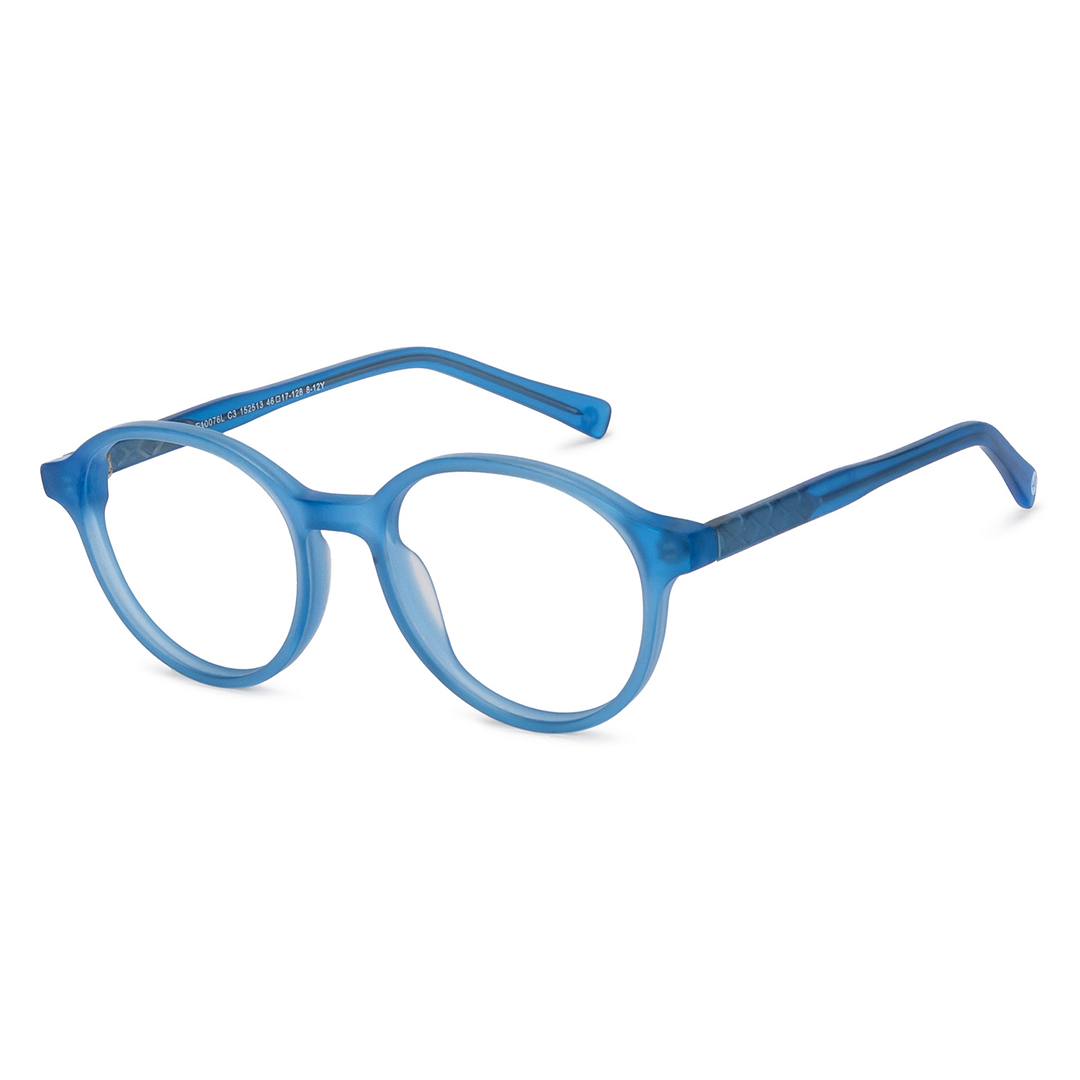 Hooper Online Blue Transparent Full Rim Round left side