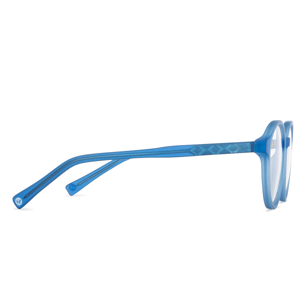 Hooper Online Blue Transparent Full Rim Round left side