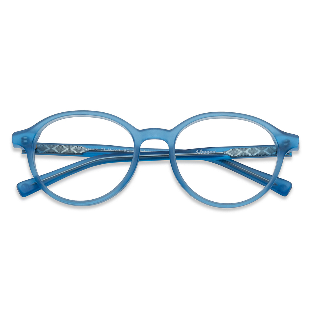 Hooper Online Blue Transparent Full Rim Round left side