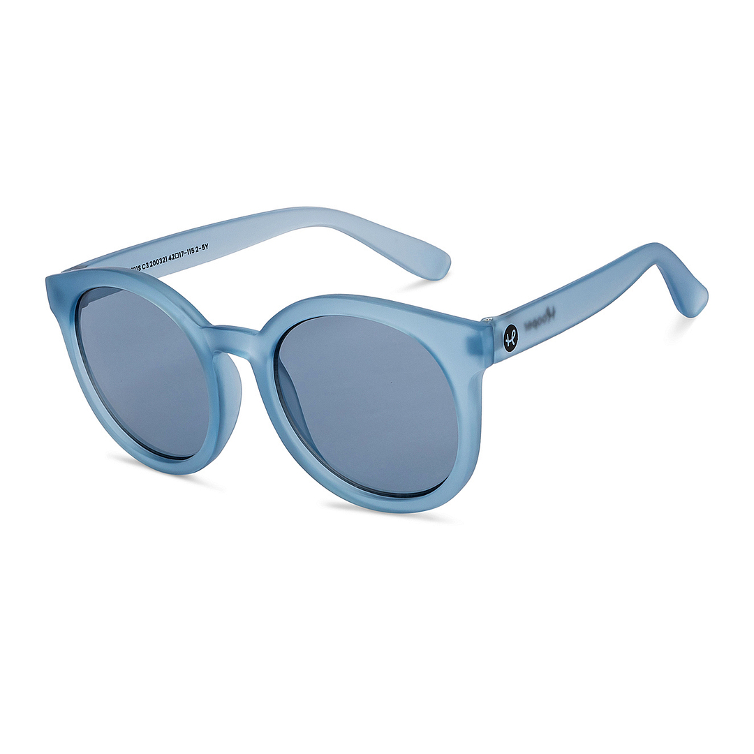 Hooper Blue Transparent Full Rim Round right side