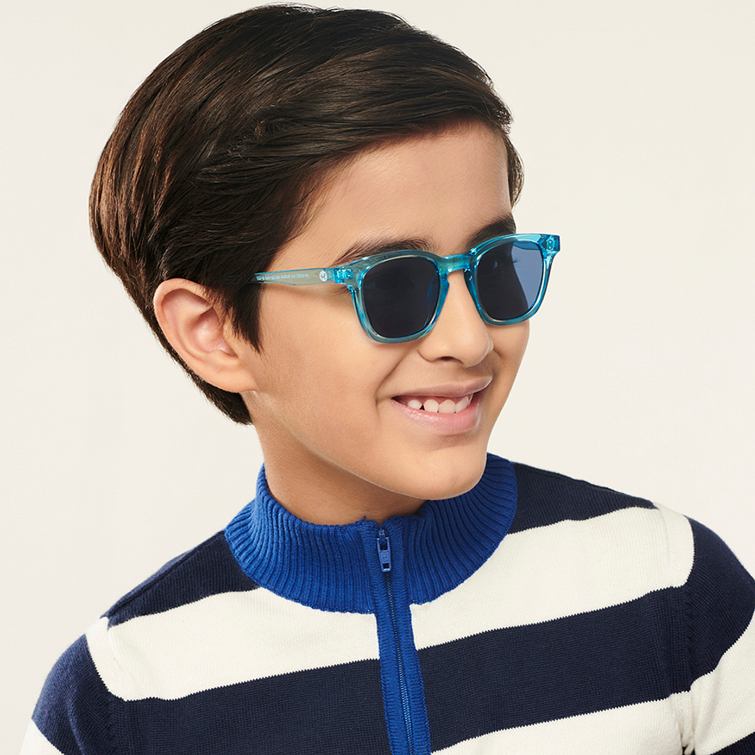 Hooper Blue Transparent Full Rim Square right side