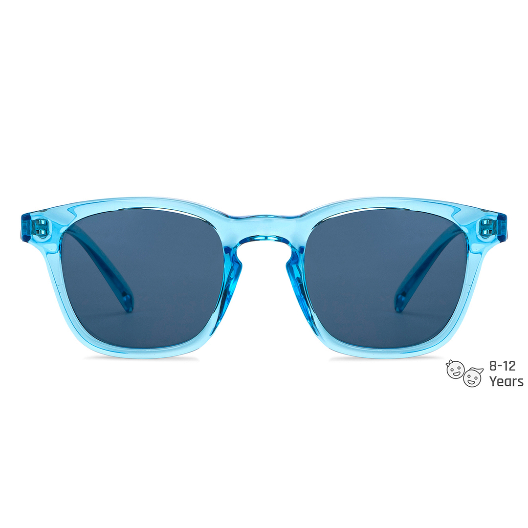 Hooper Blue Transparent Full Rim Square left side