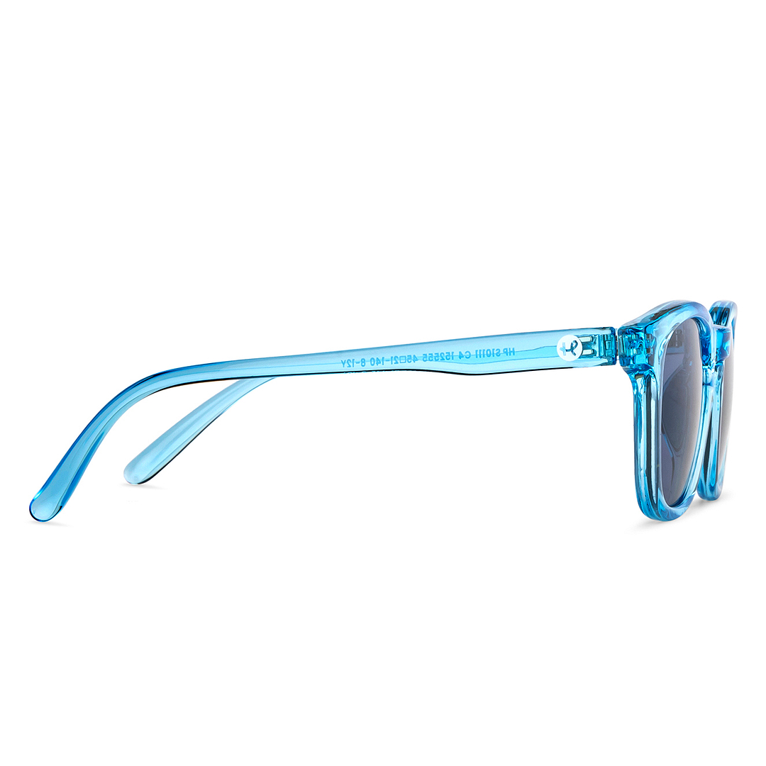 Hooper Blue Transparent Full Rim Square left side