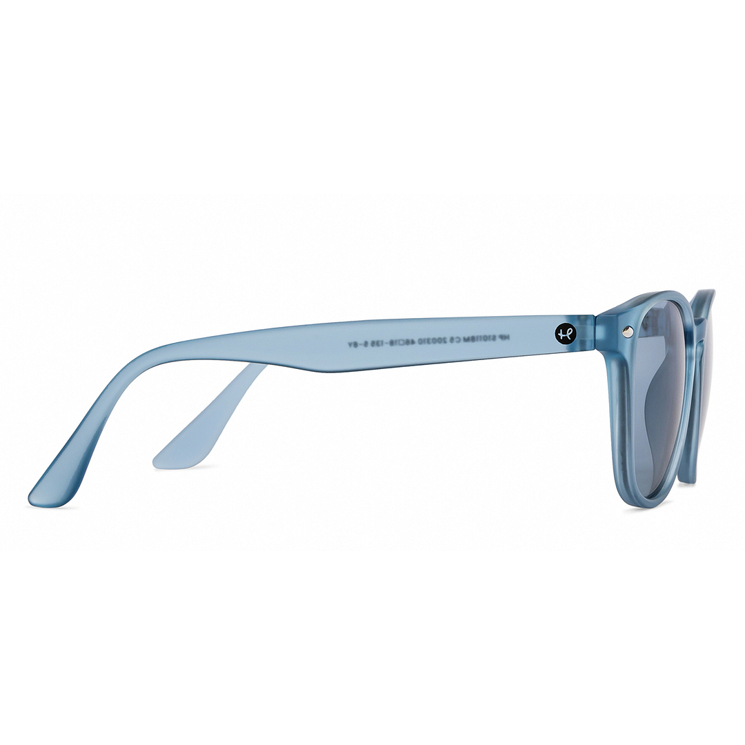 Hooper Blue Transparent Full Rim Square left side