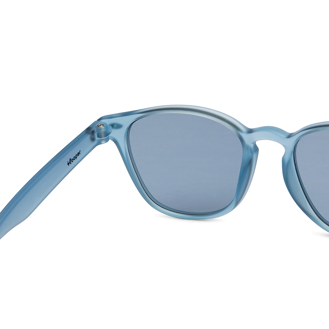 Hooper Blue Transparent Full Rim Square right side