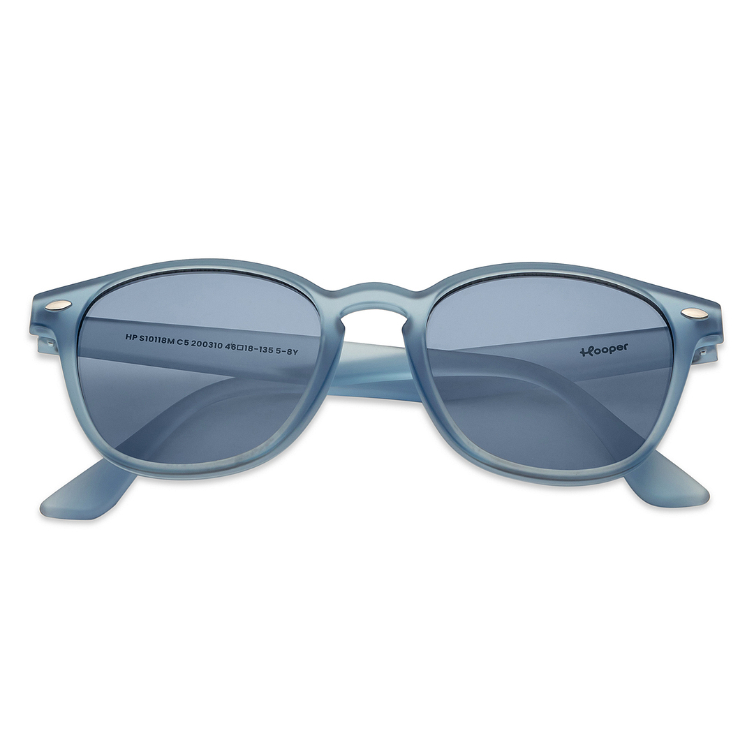 Hooper Blue Transparent Full Rim Square left side