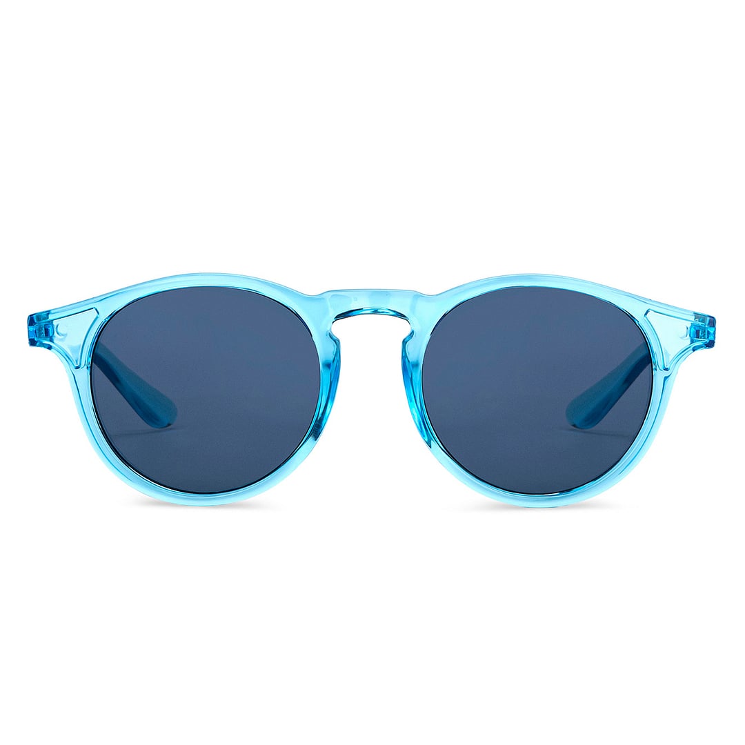 Hooper Blue Transparent Full Rim Round right side