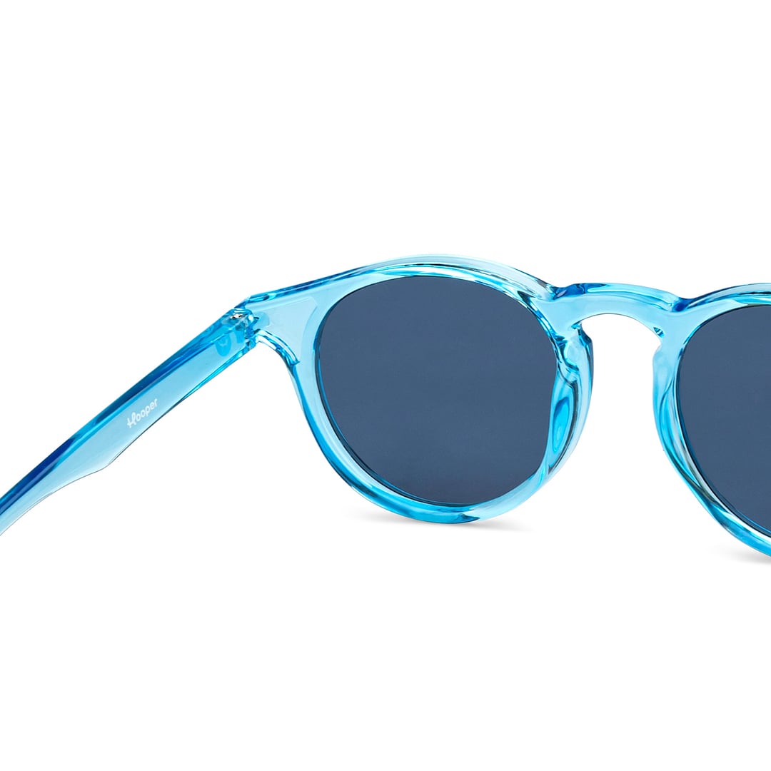 Hooper Blue Transparent Full Rim Round right side
