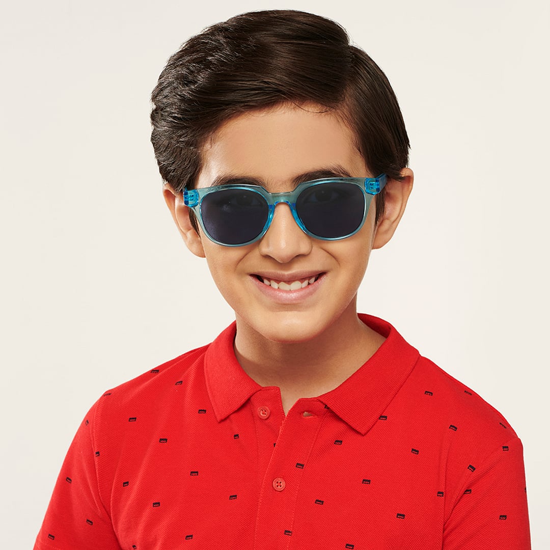 Hooper Blue Transparent Full Rim Square right side