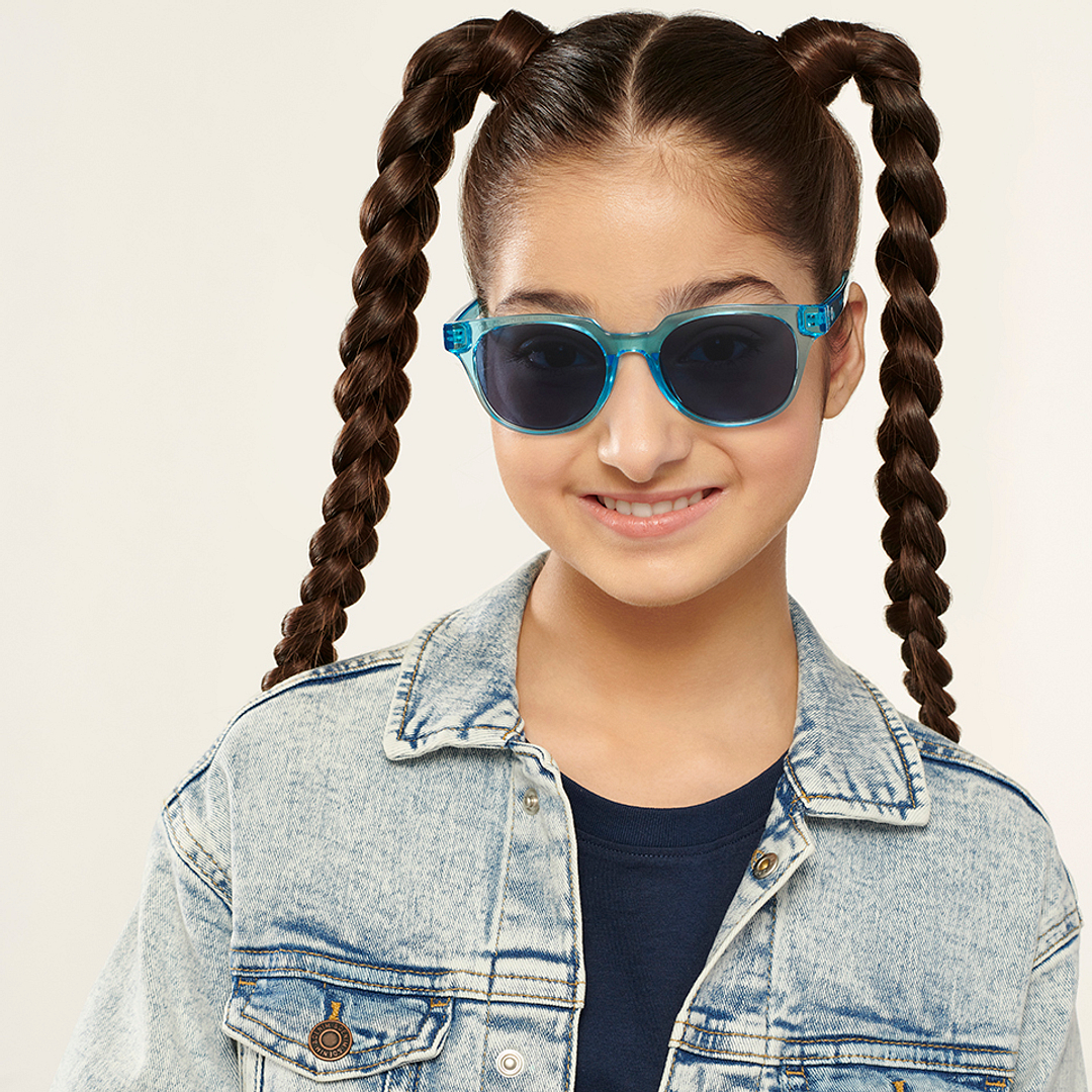 Hooper Blue Transparent Full Rim Square right side