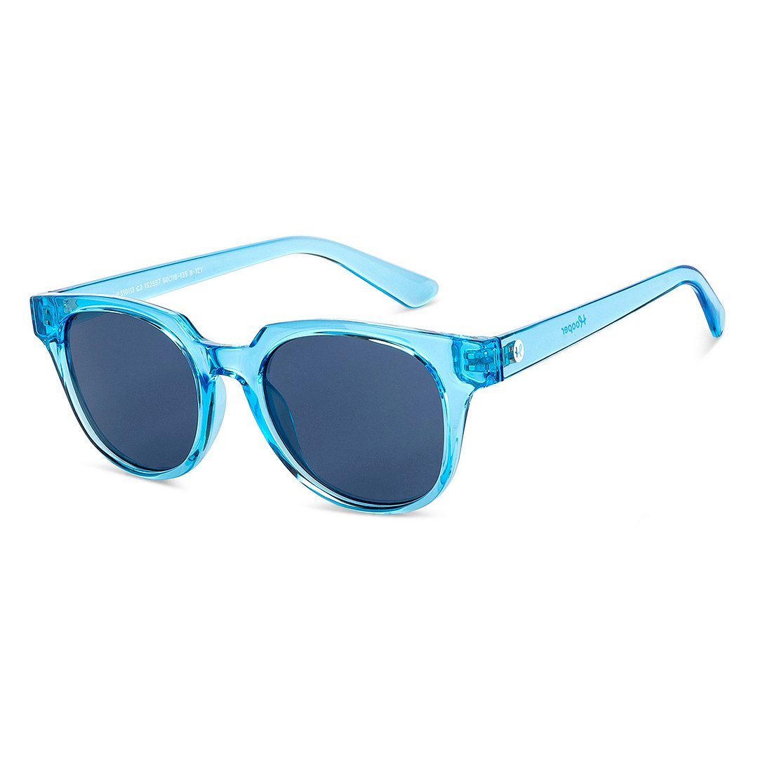 Hooper Blue Transparent Full Rim Square left side
